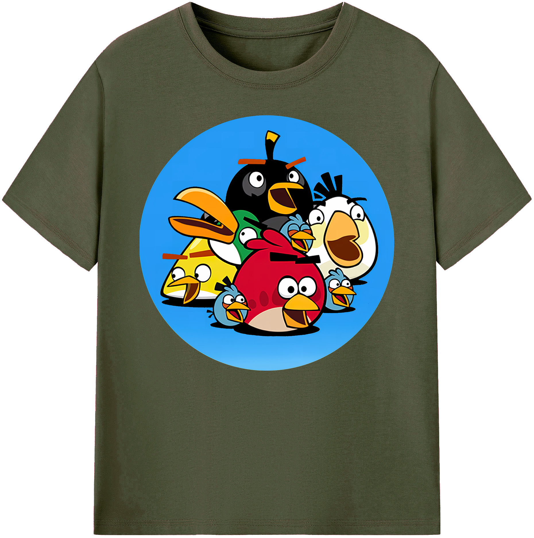 （画像用） Angry Birds アングリーバード 綿100％ メンズ半袖Tシャツ｜肌触りやわらか＆通気性